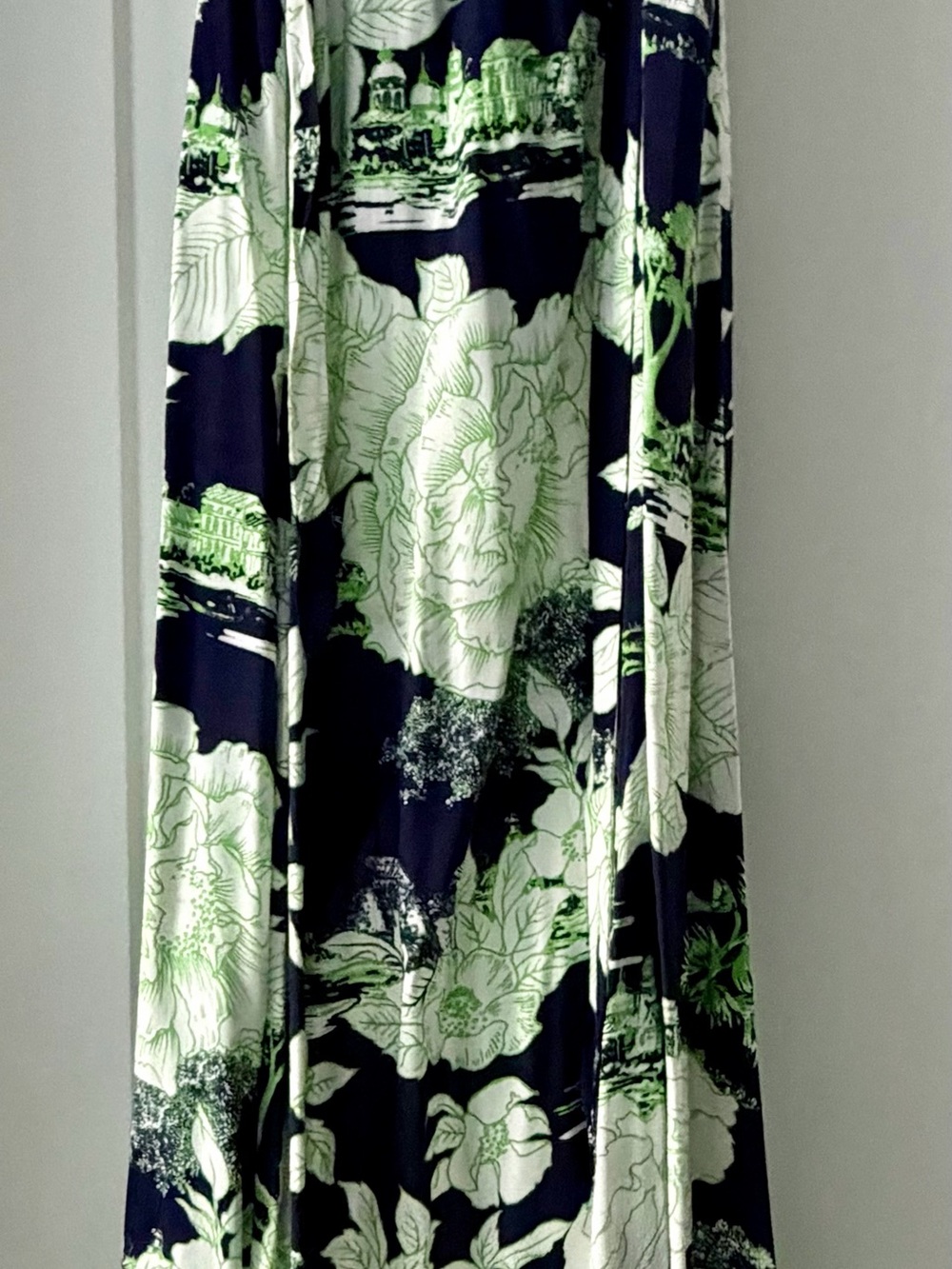 Maaji Navy, White & Lime Floral Swim Coverup